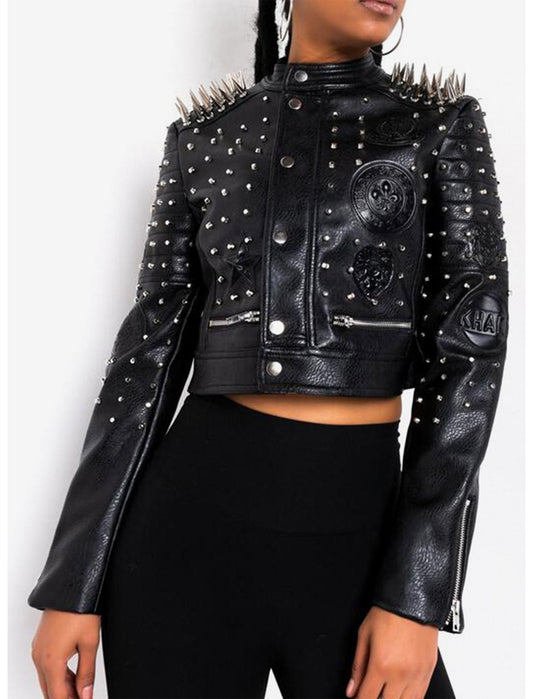 Azalea Wang Break Your Heart Run It Stud Moto Jacket