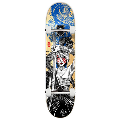 Skateboard - Samurai Series - Girl Samurai Blue Dragon Skateboard - Samurai Series - Girl Samurai Blue Dragon