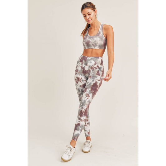 Mono B Seamless Ribbed Tie-Dye Leggings