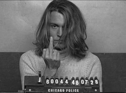 Johnny Depp (movie Blow) Mugshot F*ck You Graphic Tee