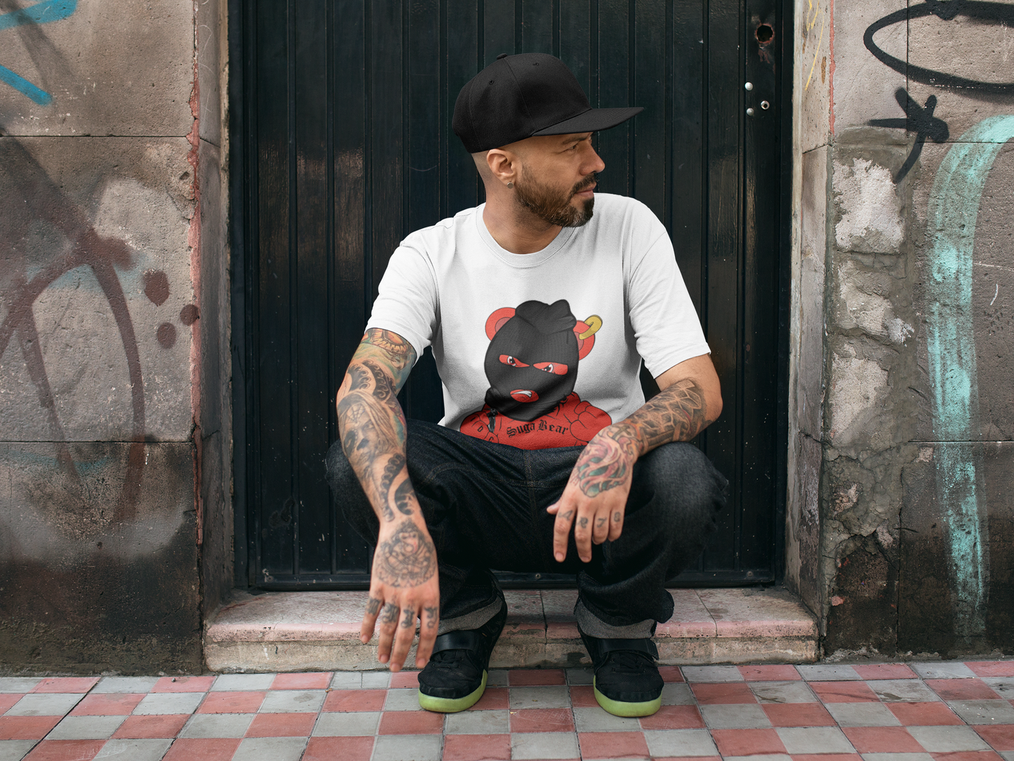 Suga Bearz Ski Mask No Negativity Graphic Tee