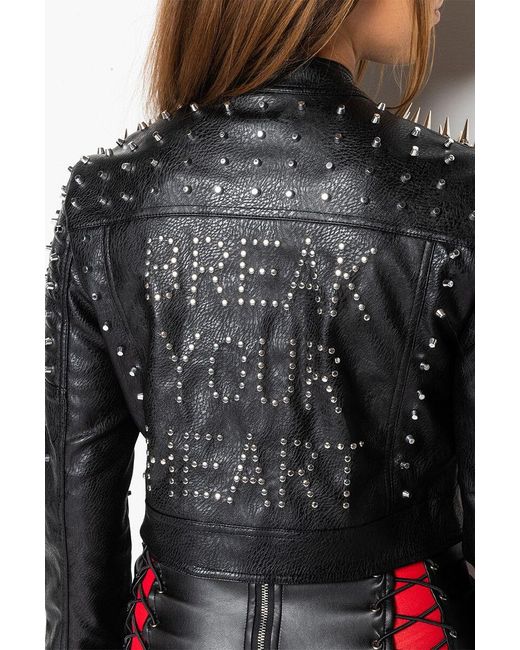 Azalea Wang Break Your Heart Run It Stud Moto Jacket