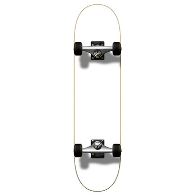 Yocaher Blank Complete 7.75" Skateboard - Painted White