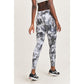 Mono B Seamless Ribbed Black and white Tie-Dye Leggings
