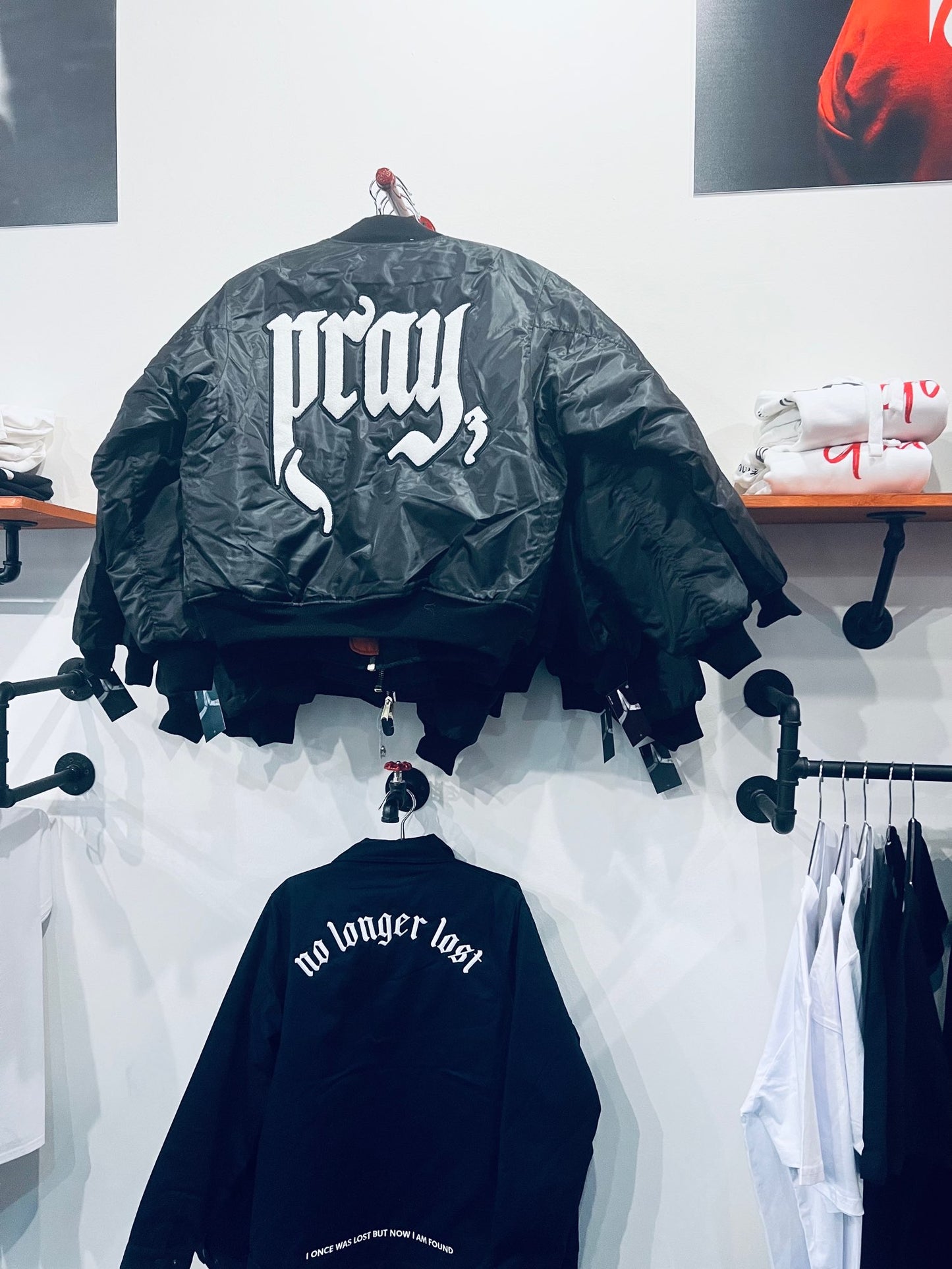 Prayz No Longer Lost Bomber Coat Chenille Patchwork heavy weight