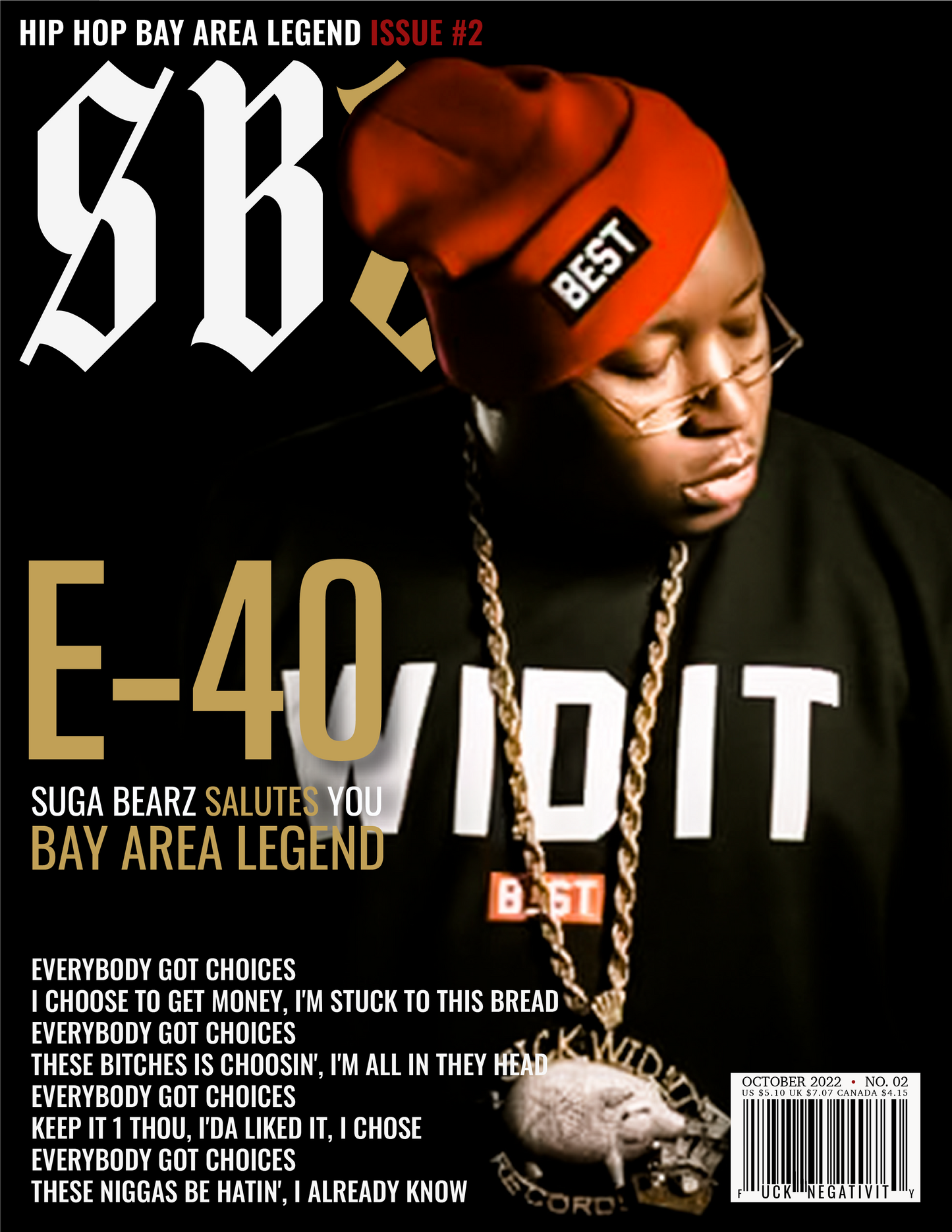 E-40 SBZ TRIBUTE MAGAZINE TEE Unisex