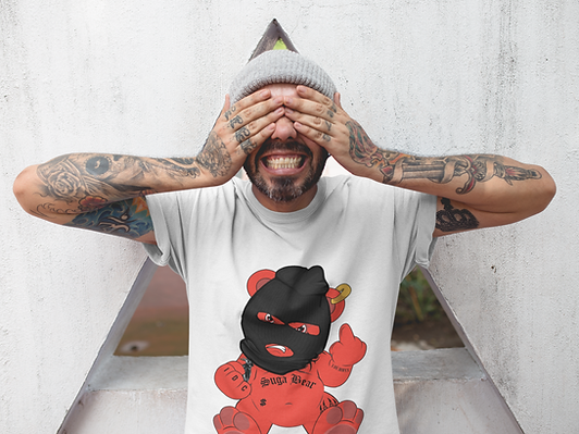 Suga Bearz Ski Mask No Negativity Graphic Tee