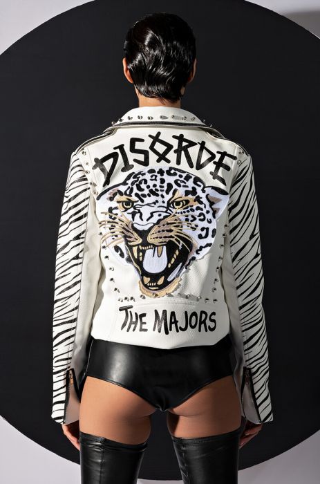 Azalea Wang Zeppelin Takes The Summer Moto Jacket
