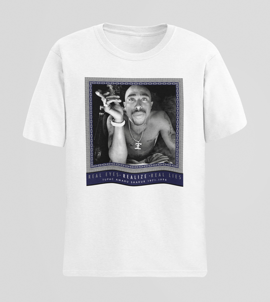 Tupac Real Eyes Realize Real Eyes Graphic Tee