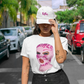 Rare Pink Ski Mask Graphic Tee